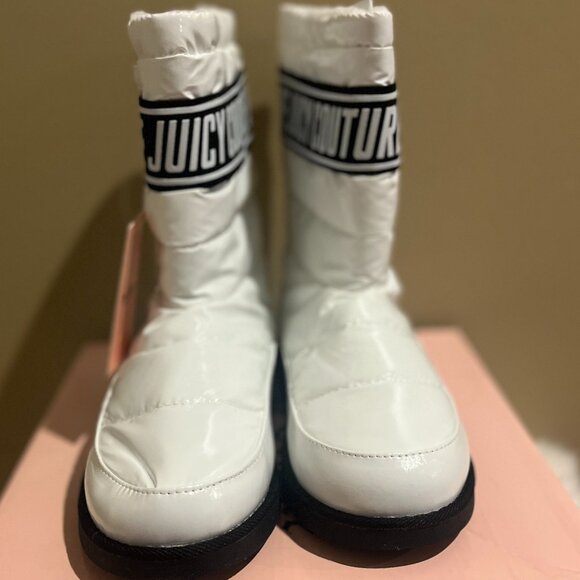 NWT Juicy Couture Kissie snow boot white and black size 8 - Picture 2 of 6